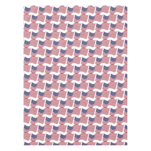 Patriottische Vlag Juli 4th Tafelkleed (Voorkant)