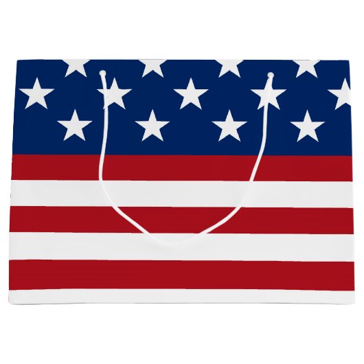 Patriottische vlag juli Vierde grote cadeau Large Cadeautasje (Voorkant)