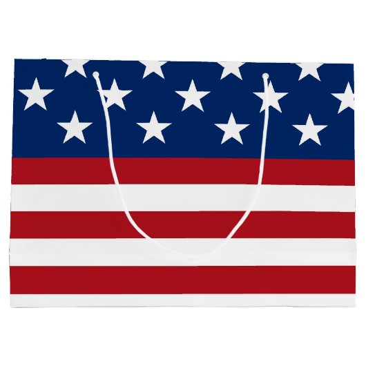 Patriottische vlag juli Vierde grote cadeau Large Cadeautasje (Achterkant)