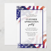 Patriottische Vlag Klantwaarderingsfeest Kaart (Voorkant / Achterkant)