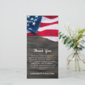 Patriottische vlag Memorial Veteran Bedankkaart (Staand voorkant)