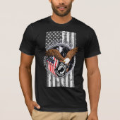 Patriottische vlag Militaire oorlogen Tribute T-Sh T-shirt (Voorkant)