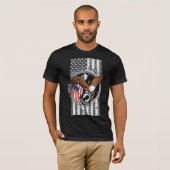 Patriottische vlag Militaire oorlogen Tribute T-Sh T-shirt (Voorkant volledig)