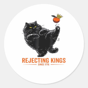Patriottische vlag ontwerp 'Koningen verwerpen sin Ronde Sticker
