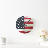 Patriottische vlag ronde klok (Huis)
