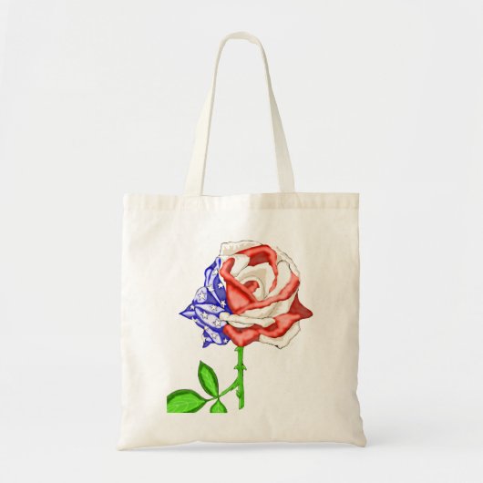 Patriottische vlag Roos Tote Bag (Voorkant)