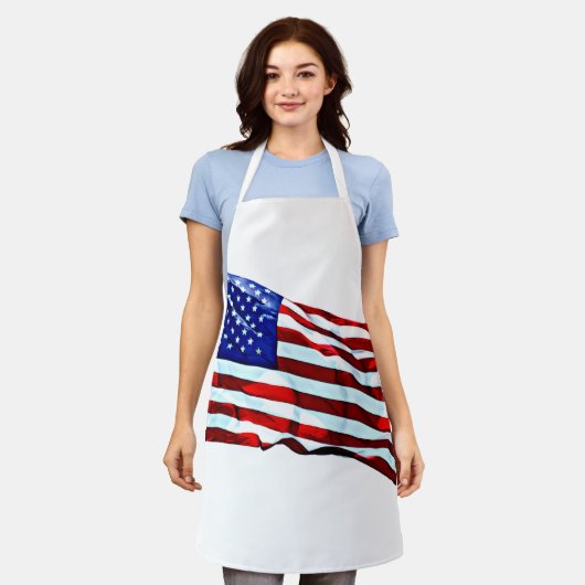 Patriottische vlag schort (Gedragen)