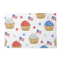 Patriottische Vlag Ster Cupcake Rood Wit Blauw