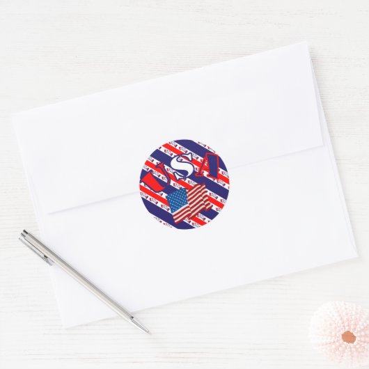 Patriottische Vlag Sticker VS (Envelop)