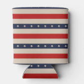 Patriottische vlag stijl strepen blikjeskoeler (Achterkant)