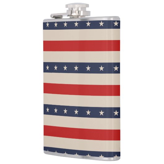 Patriottische vlag stijl strepen heupfles (Links)
