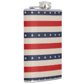 Patriottische vlag stijl strepen heupfles (Rechts)