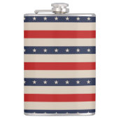 Patriottische vlag stijl strepen heupfles (Voorkant)
