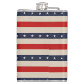 Patriottische vlag stijl strepen heupfles (Achterkant)