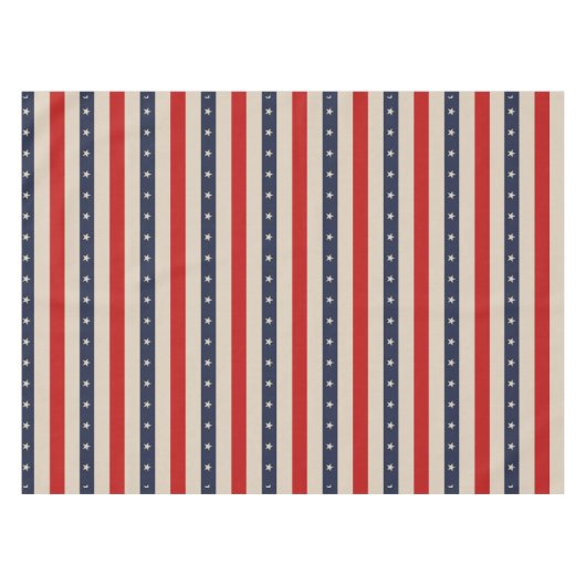 Patriottische vlag stijl strepen tafelkleed (Voorkant (Horizontaal))