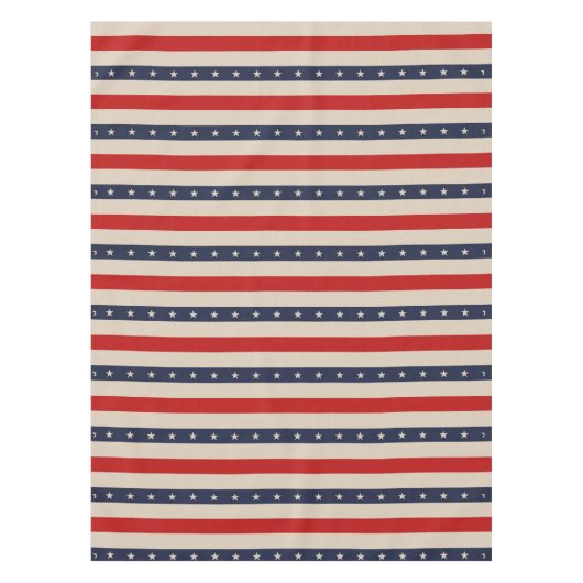 Patriottische vlag stijl strepen tafelkleed (Voorkant)