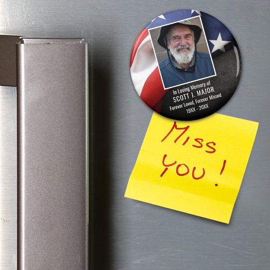 Patriottische vlag Ter liefdevolle herinnering con Magneet