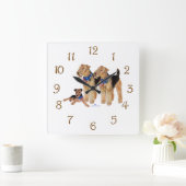 Patriottische vlag Trio Vierkante Klok (Huis)