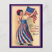 Patriottische Vlag van 4 juli Briefkaart (Voorkant)