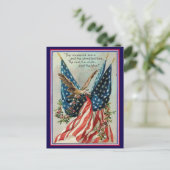   Patriottische Vlag van 4 juli Briefkaart (Staand voorkant)