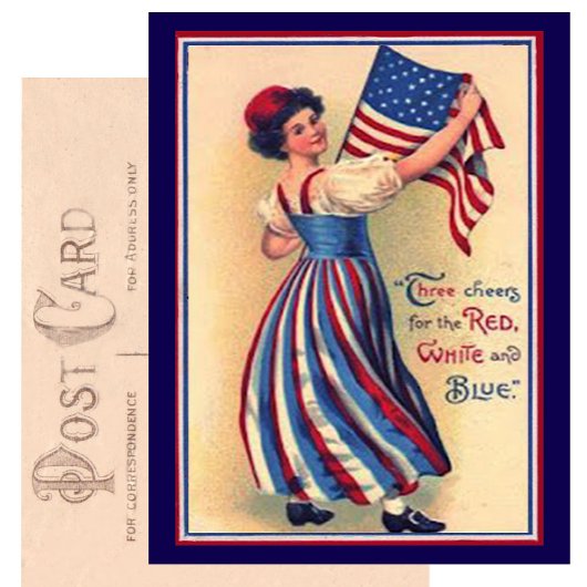 Patriottische Vlag van 4 juli Briefkaart