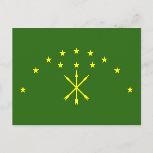 Patriottische vlag van Adygea Briefkaart (Voorkant)