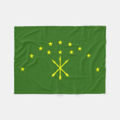 Patriottische vlag van Adygea Fleece Deken (Voorkant (Horizontaal))