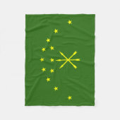 Patriottische vlag van Adygea Fleece Deken (Voorkant)
