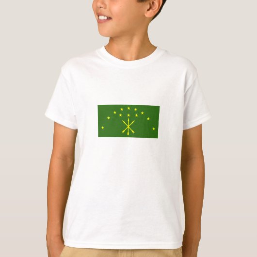 Patriottische vlag van Adygea T-shirt (Voorkant)