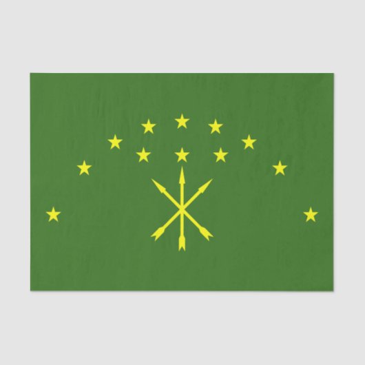 Patriottische vlag van Adygea Tissuepapier (Voorkant)