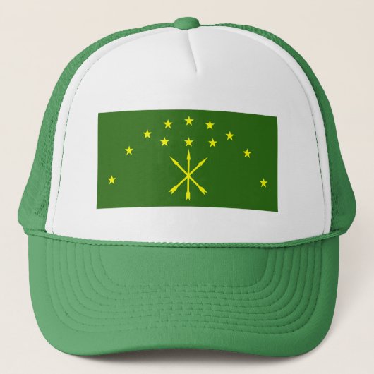 Patriottische vlag van Adygea Trucker Pet (Voorkant)