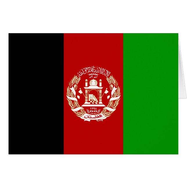 Patriottische vlag van Afghanistan (Voorkant Horizontaal)