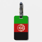Patriottische vlag van Afghanistan Bagagelabel (Achterkant verticaal)