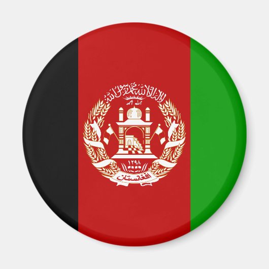 Patriottische vlag van Afghanistan Magneet (Voorkant)