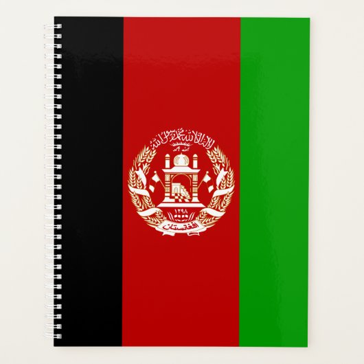 Patriottische vlag van Afghanistan Planner (Voorkant)