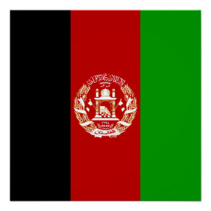 Patriottische vlag van Afghanistan Poster