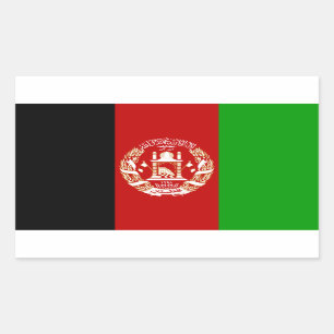 Patriottische vlag van Afghanistan Rechthoekige Sticker
