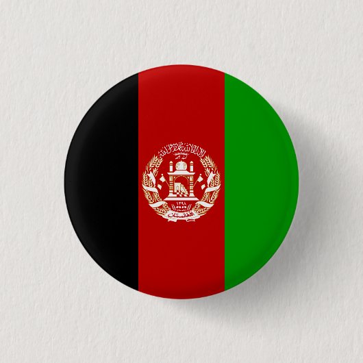 Patriottische vlag van Afghanistan Ronde Button 3,2 Cm (Voorkant)
