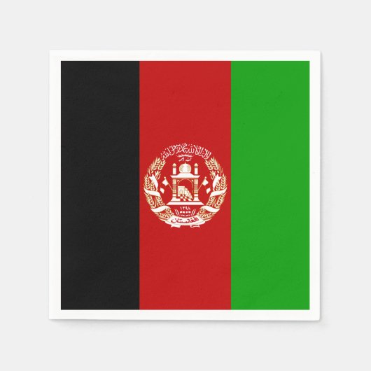 Patriottische vlag van Afghanistan Servetten (Voorkant)