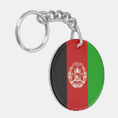 Patriottische vlag van Afghanistan Sleutelhanger (Voorkant Links)