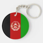 Patriottische vlag van Afghanistan Sleutelhanger (Achterkant)