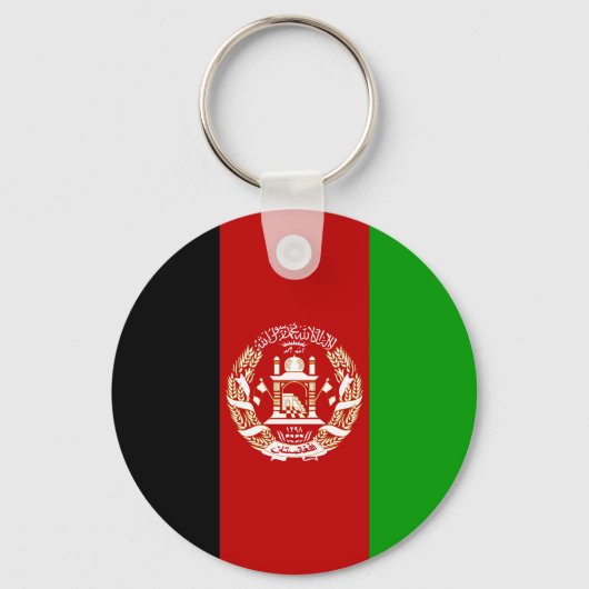 Patriottische vlag van Afghanistan Sleutelhanger (Voorkant)