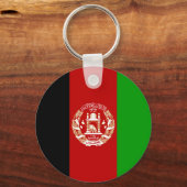 Patriottische vlag van Afghanistan Sleutelhanger (Voorkant)