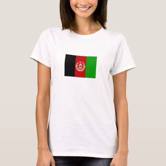 Patriottische vlag van Afghanistan T-shirt (Voorkant)