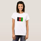 Patriottische vlag van Afghanistan T-shirt (Voorkant volledig)