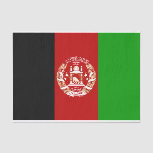 Patriottische vlag van Afghanistan Tissuepapier (Voorkant)