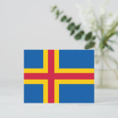 Patriottische vlag van Åland Briefkaart (Staand voorkant)