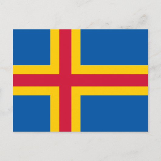 Patriottische vlag van Åland Briefkaart (Voorkant)