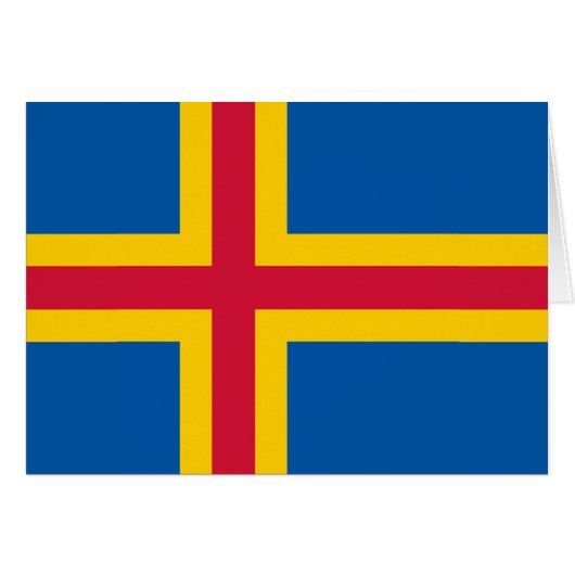 Patriottische vlag van Åland-eilanden (Voorkant Horizontaal)
