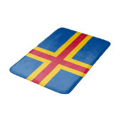 Patriottische vlag van Åland-eilanden Badmat (Gekanteld)
